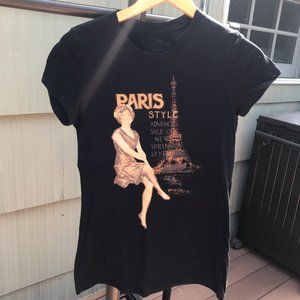 Black Paris Tee